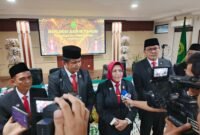 Ketua PT Riau, Dr. Hj.Diah Sulastri Dewi,S.H, M.H saat wawancara di Refleksi Akhir Tahun 2025.