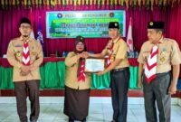 Jajaran Pengurus Pramuka Ranting Merbau Dilantik.