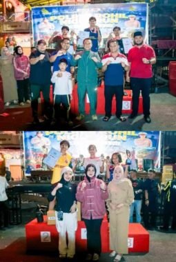 Wakil Bupati Rokan Hilir Jhony Charles Hadiri Night Run Sprint Go Green Polres Rohil, Lomba Lari 100 Meter