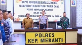 Bupati Meranti Diwakili Asisten Ikuti Rakor Lintas Sektoral Kesiapan Operasi Ketupat 2026.