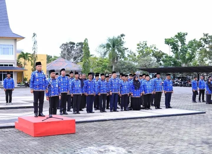 Pimpin Apel HKN Jelang Ramadan, Bupati Asmar Tekankan Disiplin dan Kerja Tulus ASN.