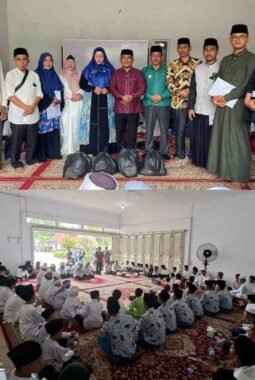 Doa dan Santunan Warnai Kegiatan Baznas Rohil Bersama 200 Anak Yatim di Mess Pemda