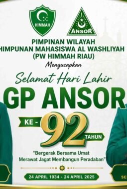 PW HIMMAH RIAU Ucapkan Selamat HARLAH ke-92 GP ANSOR, Tegaskan Semangat Kolaborasi untuk Umat