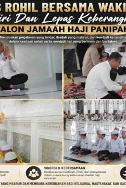 Kapolres Rohil Bersama Wakil Bupati Hadiri Dan Lepas Keberangkatan Calon Jamaah Haji Panipahan