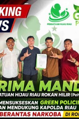 Terima Mandat, Persatuan Hijau Riau Rokan Hilir (PeHR-Rohil) Siap Mensukseskan Green policing dan mendukung Kapolda Riau Memberantas Narkoba Di Rokan Hilir