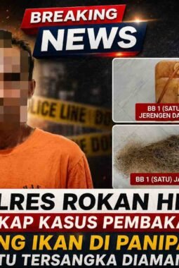 Polres Rokan Hilir Ungkap Kasus Pembakaran Jaring Ikan Di Panipahan, Satu Tersangka Diamankan