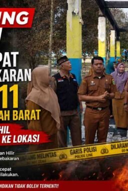 Gerak Cepat Pasca Kebakaran SDN 011 Bagan Sinembah Barat, Plt Kadisdik Rohil Turun Langsung ke Lokasi