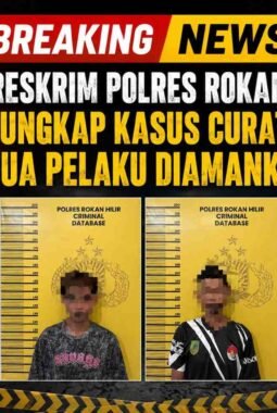 Satreskrim Polres Rokan Hilir Ungkap Kasus Curat, Dua Pelaku Diamankan