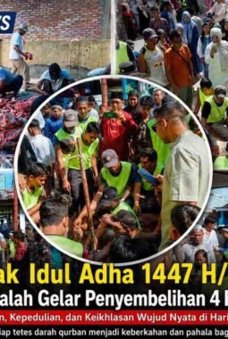 Semarak Idul Adha 1447 H/2026 M, Musholla Al-Falah Gelar Penyembelihan 4 Ekor Sapi Qurban