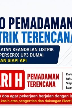 Pemadaman Listrik Terencana Selama 8 Jam, PLN Tingkatkan Keandalan Sistem Kelistrikan di Bagansiapiapi