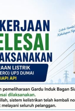 Pekerjaan Pemeliharaan Gardu Induk Bagansiapiapi Selesai, Kelistrikan Kembali Normal
