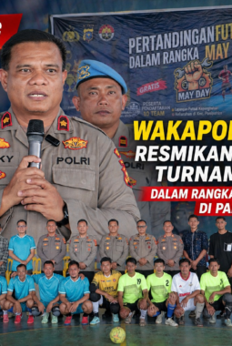 Wakapolres Rohil Resmikan Pembukaan Turnamen Futsal Dalam Rangka Peringatan May Day Di Panipahan
