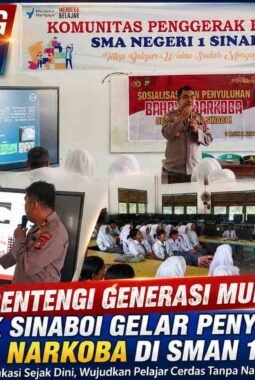 Bentengi Generasi Muda, Polsek Sinaboi Gelar Penyuluhan Bahaya Narkoba di SMAN 1 Sinaboi