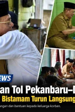 Duka Korban Tol Pekanbaru–Dumai, Bupati Rohil H. Bistamam Turun Langsung Beri Santunan