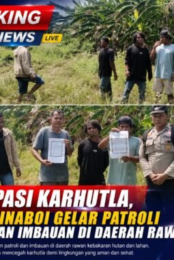 Antisipasi Karhutla, Polsek Sinaboi Gelar Patroli dan Berikan Imbauan di Daerah Rawan