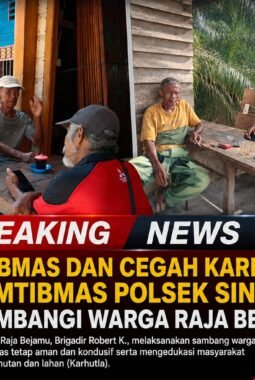 Jaga Kamtibmas dan Cegah Karhutla, Bhabinkamtibmas Polsek Sinaboi Intensif Sambangi Warga Raja Bejamu