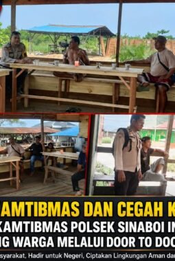 Jaga Kamtibmas dan Cegah Karhutla, Bhabinkamtibmas Polsek Sinaboi Intensifkan Sambang Warga Melalui Door to Door System