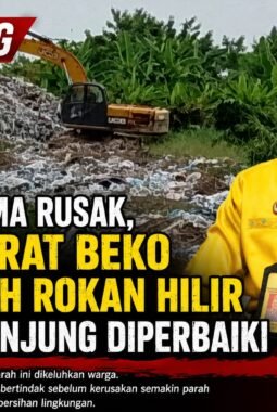 Sudah Lama Rusak, Alat Berat Beko Milik DLH Rokan Hilir Belum Kunjung Diperbaiki