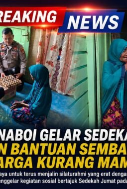 Polsek Sinaboi Gelar Sedekah Jumat, Salurkan Bantuan Sembako untuk Warga Kurang Mampu