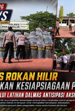 Polres Rokan Hilir Tingkatkan Kesiapsiagaan Personel Melalui Latihan Dalmas Antisipasi Aksi Unjuk Rasa