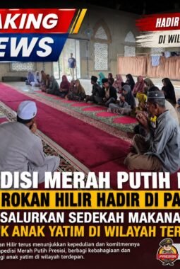 Ekspedisi Merah Putih Presisi Polres Rokan Hilir Hadir di Panipahan, Salurkan Sedekah Makanan untuk Anak Yatim di Wilayah Terdepan