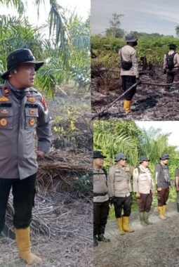 Polsek Sinaboi Gelar Apel Konsolidasi Penanganan Karhutla di Raja Bejamu, Kapolsek Tegaskan Sanksi Pidana bagi Pembakar Lahan