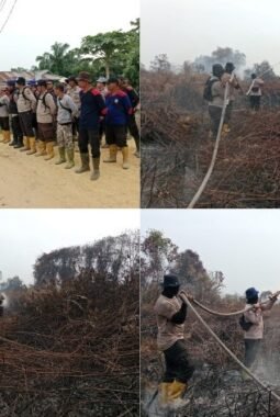 49 Personel Gabungan berjibaku Padamkan Karhutla 5 Hektare di Sinaboi, Kapolsek: Jangan Bakar Lahan!