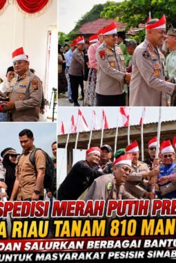 Ekspedisi Merah Putih Presisi Polda Riau Tanam 810 Mangrove Dan Salurkan Berbagai Bantuan Untuk Masyarakat Pesisir Sinaboi
