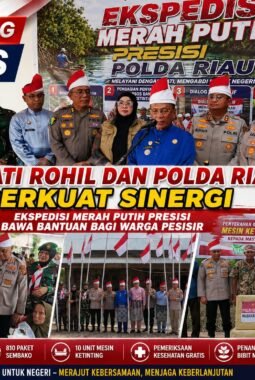 Bupati Rohil dan Polda Riau Perkuat Sinergi, Ekspedisi Merah Putih Presisi Bawa Bantuan bagi Warga Pesisir