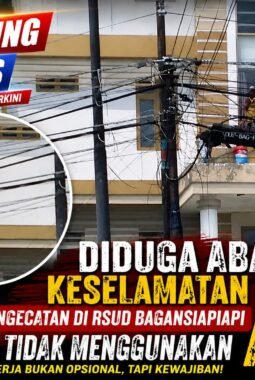 Diduga Abaikan Keselamatan Kerja, Pekerja Pengecatan di RSUD Bagansiapiapi Terlihat Tidak Menggunakan APD