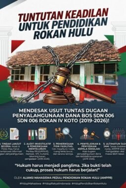 AMPPR Desak Kejati Riau dan Polda Riau Usut Dugaan Penyalahgunaan Dana Bos SDN 006 Rokan IV Koto 2019-2026