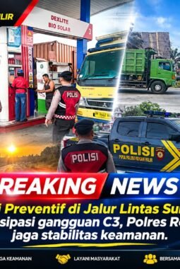 Patroli Preventif di Jalur Lintas Sumatera antisipasi gangguan C3, Polres Rohil jaga stabilitas keamanan.