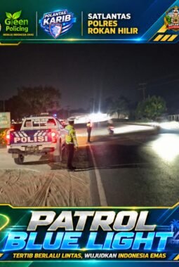 Jaga Keselamatan Pengguna jalan Malam Hari, Tim SIGAP 110 Polres Rokan Hilir Patroli Jalur Lintas Riau–Sumut